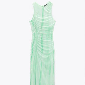 Zara Tulle Tie Dye Printed Midi Dress​​​​​​